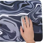 Fluid Pattern Black Grey Gaming Mouse Pad - Extended Size 90 x 40 CM
