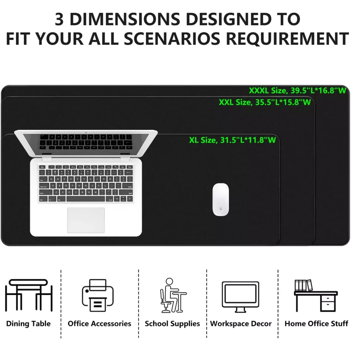 Fluid Pattern Black Red Gaming Mouse Pad - Extended Size 90 x 40 CM