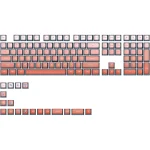 Glacier Skyloong GK7 PBT Translucent Keycaps Compatible with 60%65%75%80%96%100% Keyboard Layout (Blusher)