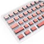 Glacier Skyloong GK7 PBT Translucent Keycaps Compatible with 60%65%75%80%96%100% Keyboard Layout (Blusher)
