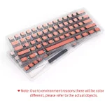 Glacier Skyloong GK7 PBT Translucent Keycaps Compatible with 60%65%75%80%96%100% Keyboard Layout (Blusher)