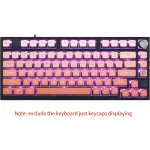 Glacier Skyloong GK7 PBT Translucent Keycaps Compatible with 60%65%75%80%96%100% Keyboard Layout (Blusher)