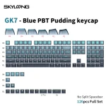 Skyloong GK7 PBT Translucent Keycaps Compatible with 600% Keyboard Layout (Gradient Blue)