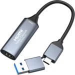 HDMI Capture Card 1060P@60HZ, 4K@30HZ (USB C & USB A)