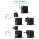 Pisen TS-C093 USB+Type-C QC3.0, 34W Portable Fast Power Combo Travel Charger