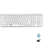 FD K602T Dual Mode Wireless 2.4G, Bluetooth Keyboard, Connect to 3 Devices, Rechargable Battery USB C Cable, Ultra Thin, Multimedia keys