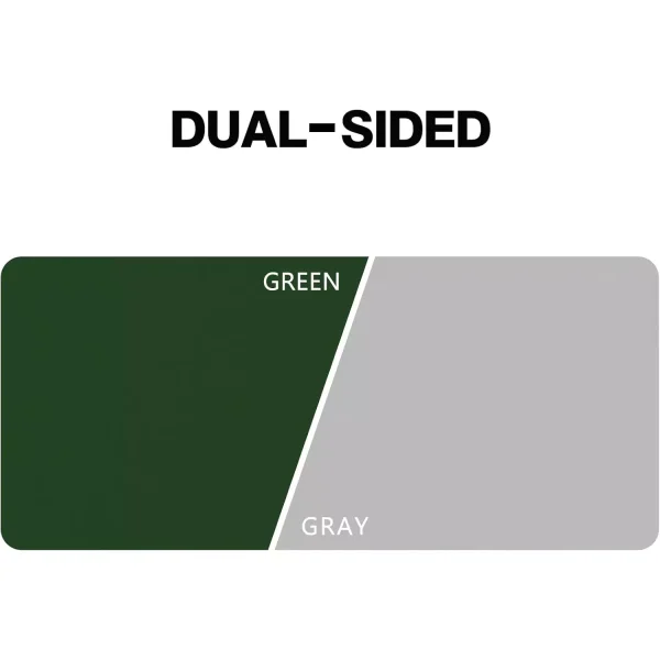 Leather Green&Grey Dual Side Gaming Mouse Pad - Extended Size 90 x 40 CM