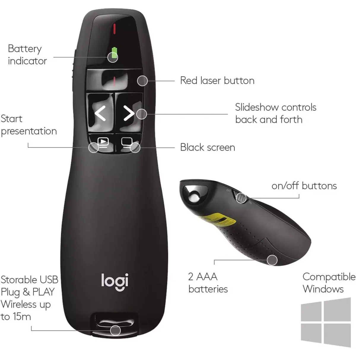 Logitech R400 Wireless PRESENTATION REMOTE