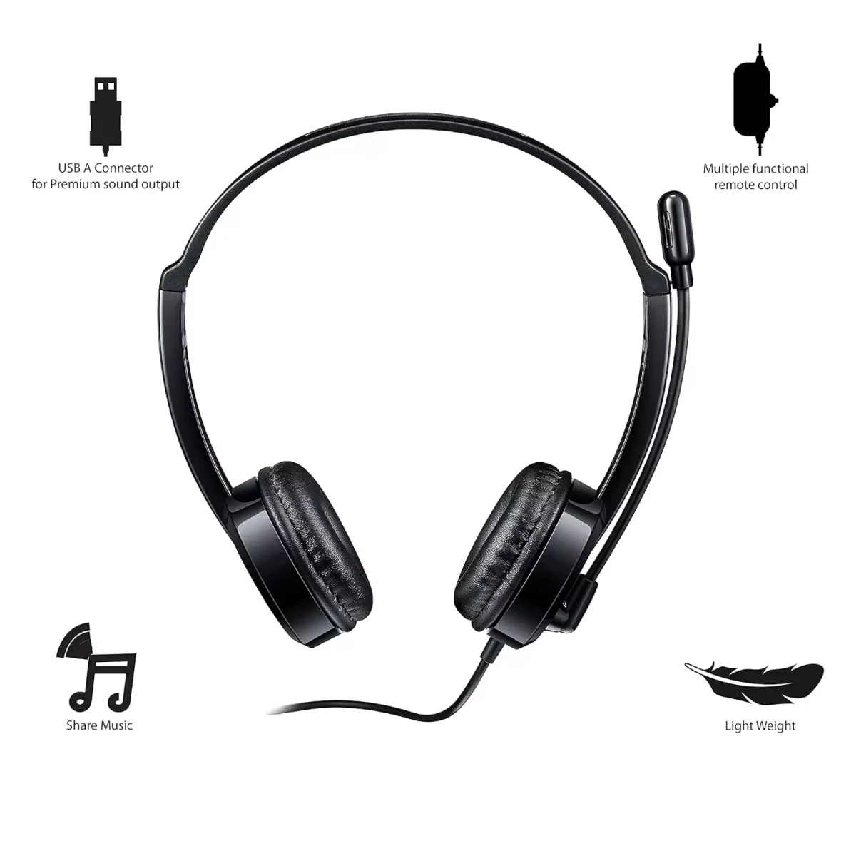 RAPOO H120 USB Stereo Business Headset