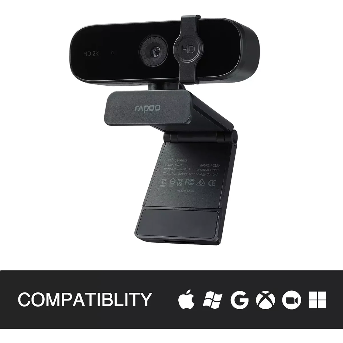 Rapoo C280 Webcam 1440P 2K - Built-in Microphone