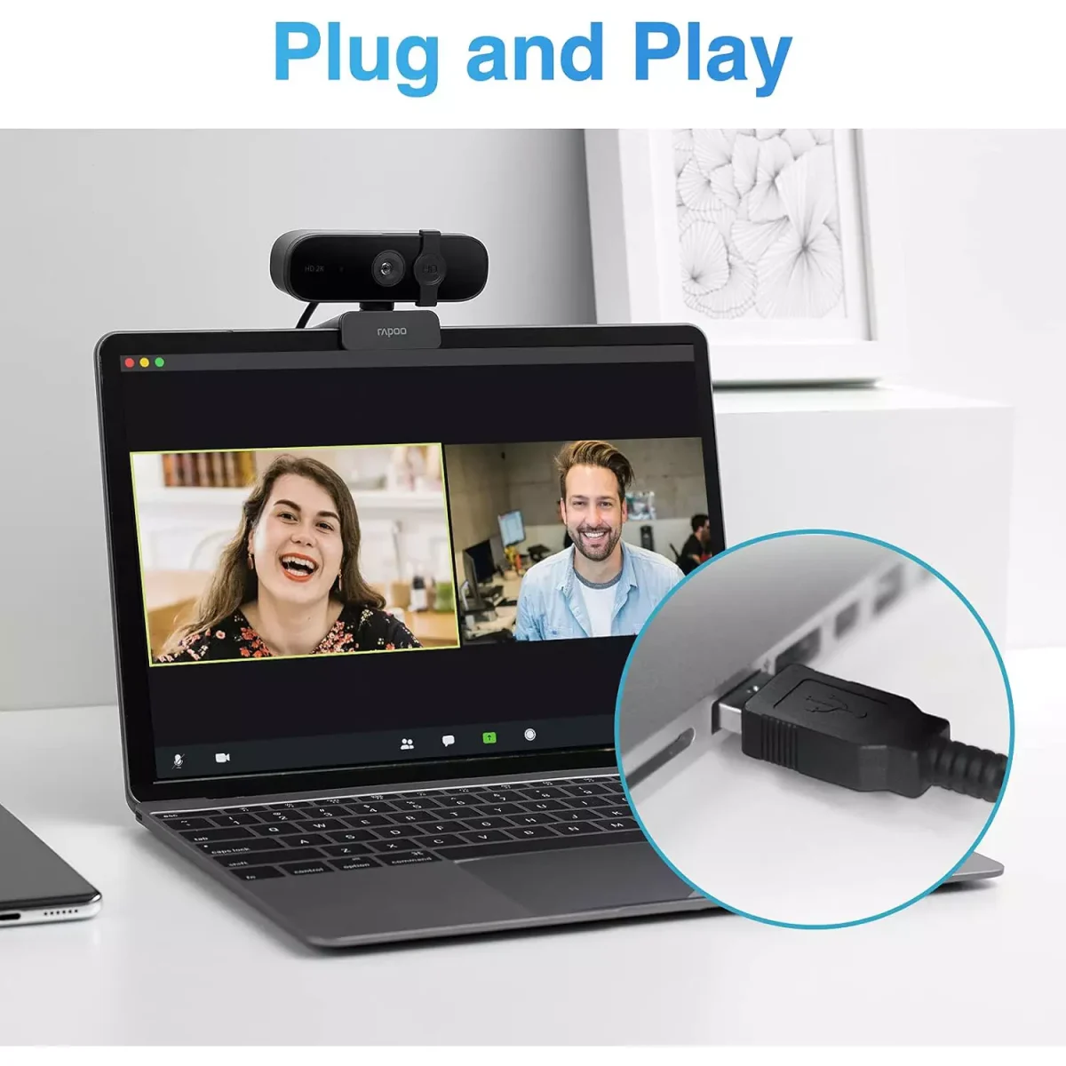 Rapoo C280 Webcam 1440P 2K - Built-in Microphone