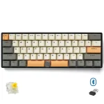 SKYLOONG GK61 PRO RGB Gaming Keyboard - Gateron Yellow Switch - ABS Black Case (Industrial Titanium ash)