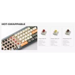 SKYLOONG GK61 PRO RGB Gaming Keyboard - Gateron Yellow Switch - ABS Black Case (Industrial Titanium ash)