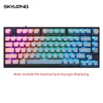 Skyloong GK7 PBT Translucent Keycaps Compatible with 60%65%75%80%96%100% Keyboard Layout (Blue Enchantress)