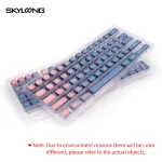 Skyloong GK7 PBT Translucent Keycaps Compatible with 60%65%75%80%96%100% Keyboard Layout (Blue Enchantress)
