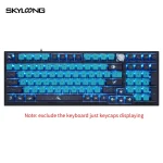 Skyloong GK7 PBT Translucent Keycaps Compatible with 60%65%75%80%96%100% Keyboard Layout (JellyFish)