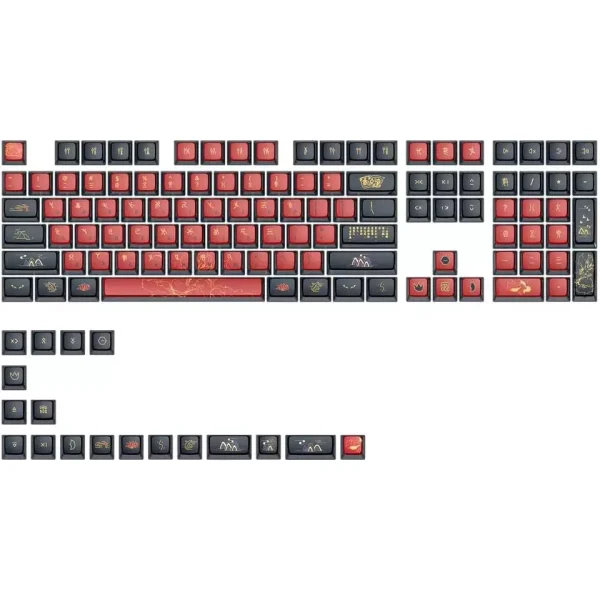 Skyloong GK7 PBT Translucent Keycaps Compatible with 60%/65%/75%/80%/96%/100% Keyboard Layout (Nine Tailed Fox)