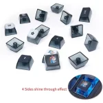 Skyloong GK7 PBT Translucent Keycaps Compatible with 60%65%75%80%96%100% Keyboard Layout (Twilight)