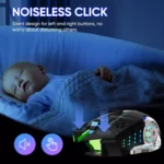 T2 Wireless Gaming Mouse, Silent Clicks, 1600 DPI