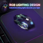 T2 Wireless Gaming Mouse, Silent Clicks, 1600 DPI