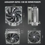 Thermalright AK120 SE Assassin King 120 ARGB CPU Air Cooler, 5 Heatpipes, AMD AM4/AM5/Intel LGA1700/1150/1151/1200