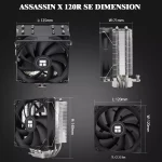 Thermalright Assassin X 120 REFINED SE CPU Air Cooler, 4 Heat Pipes, AMD AM4AM5 Intel 1700115011511200, LGA1700