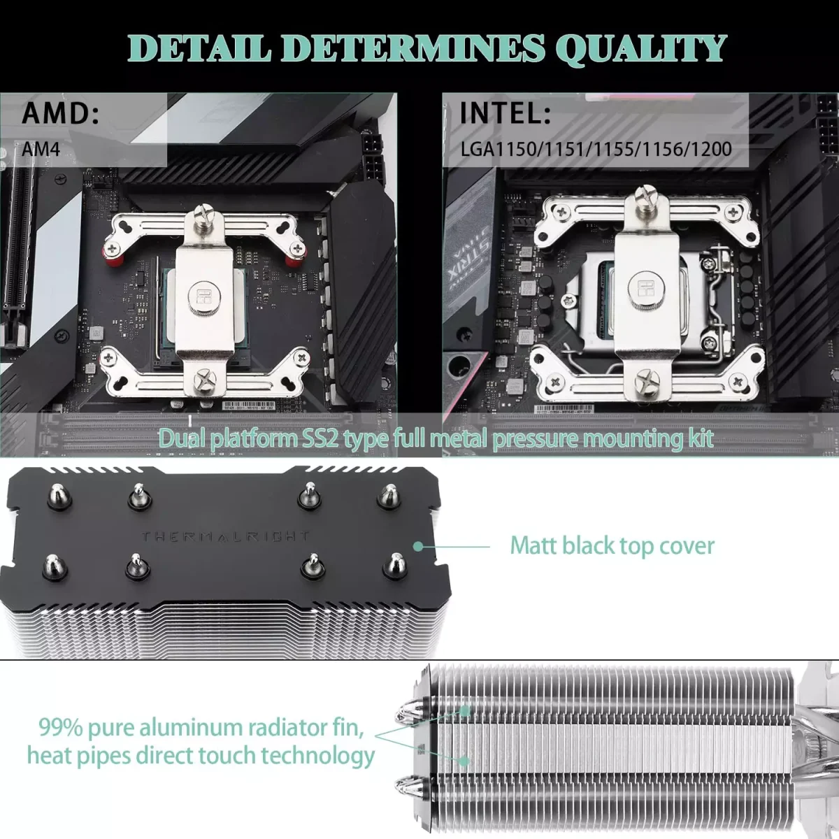Thermalright Assassin X 120 REFINED SE CPU Air Cooler, 4 Heat Pipes, AMD AM4AM5 Intel 1700115011511200, LGA1700
