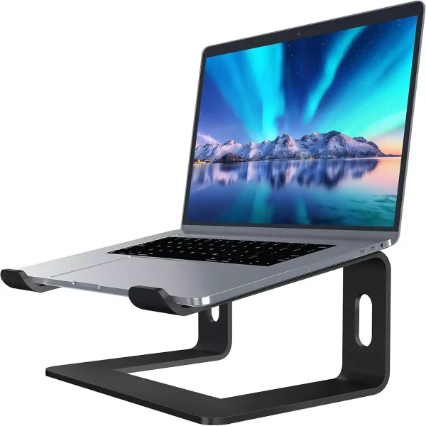 Z1 Laptop Stand, Aluminum Ergonomic Laptops Elevator for Desk, Compatible with 10 to 15.6 Inches, Black