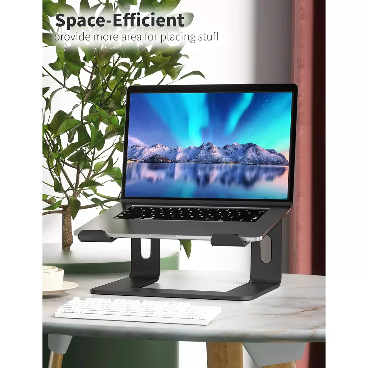 Z1 Laptop Stand, Aluminum Ergonomic Laptops Elevator for Desk, Compatible with 10 to 15.6 Inches, Black