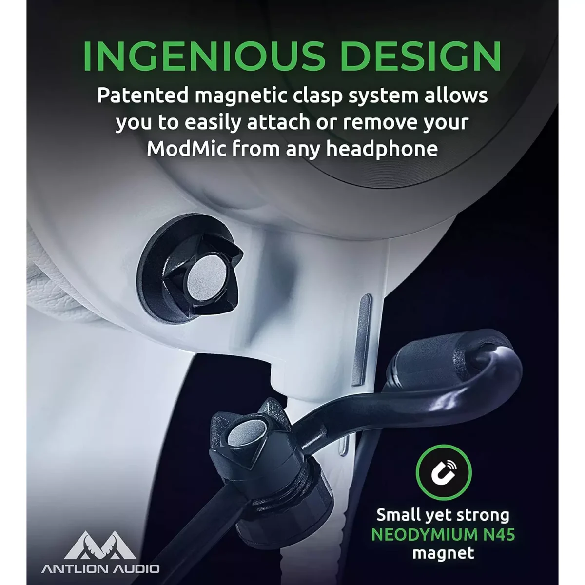 Antlion Audio ModMic 5 - Modular Attachable Boom Microphone with Noise Canceling