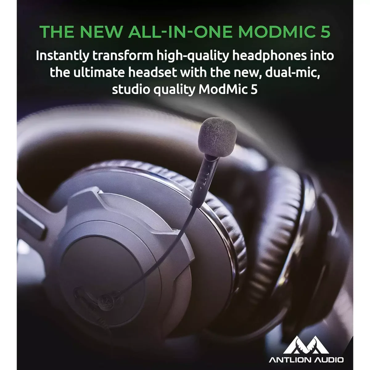 Antlion Audio ModMic 5 - Modular Attachable Boom Microphone with Noise Canceling