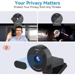 EMEET C950 FHD 1080P Ultra Compact Webcam with Noise-Canceling Mic & Physical Privacy Cover , Auto Light Correction, 70°View
