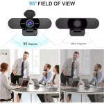 EMEET C960 1080P Webcam with 2 Noise Reduction Microphone, 90°FOV, with Privacy Cover