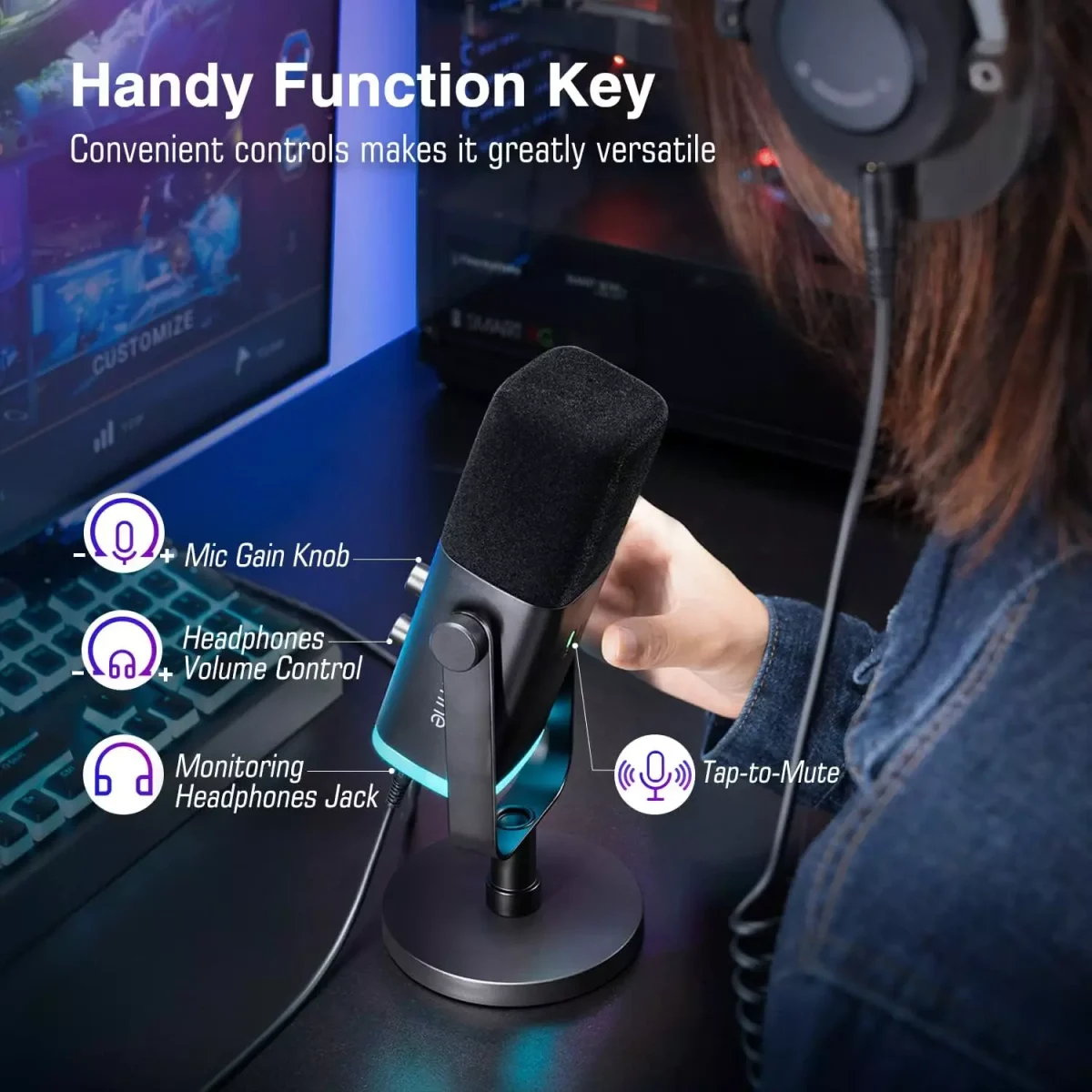 FIFINE AM8 USBXLR Dynamic Microphone