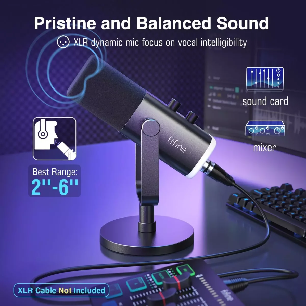 FIFINE AM8 USBXLR Dynamic Microphone