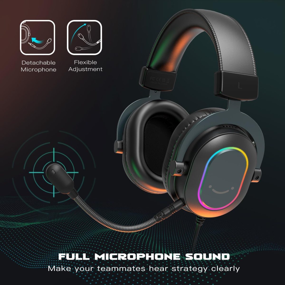 FIFINE H6 AmpliGame USB Gaming Headset - 7.1 Surround Sound with EQ Mode