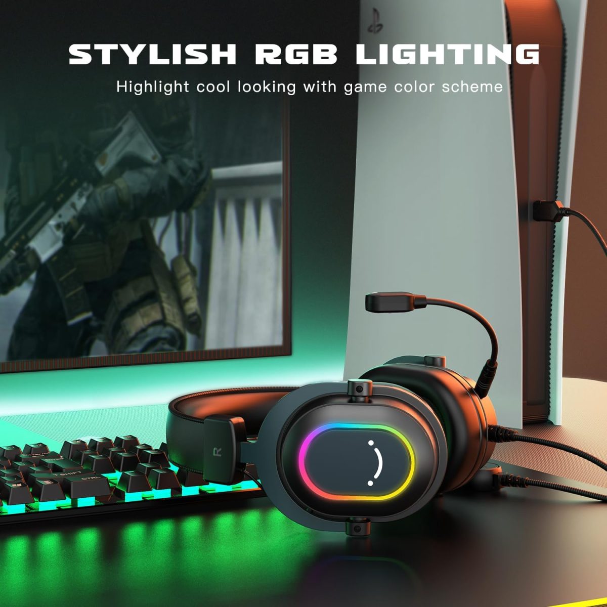 FIFINE H6 AmpliGame USB Gaming Headset - 7.1 Surround Sound with EQ Mode