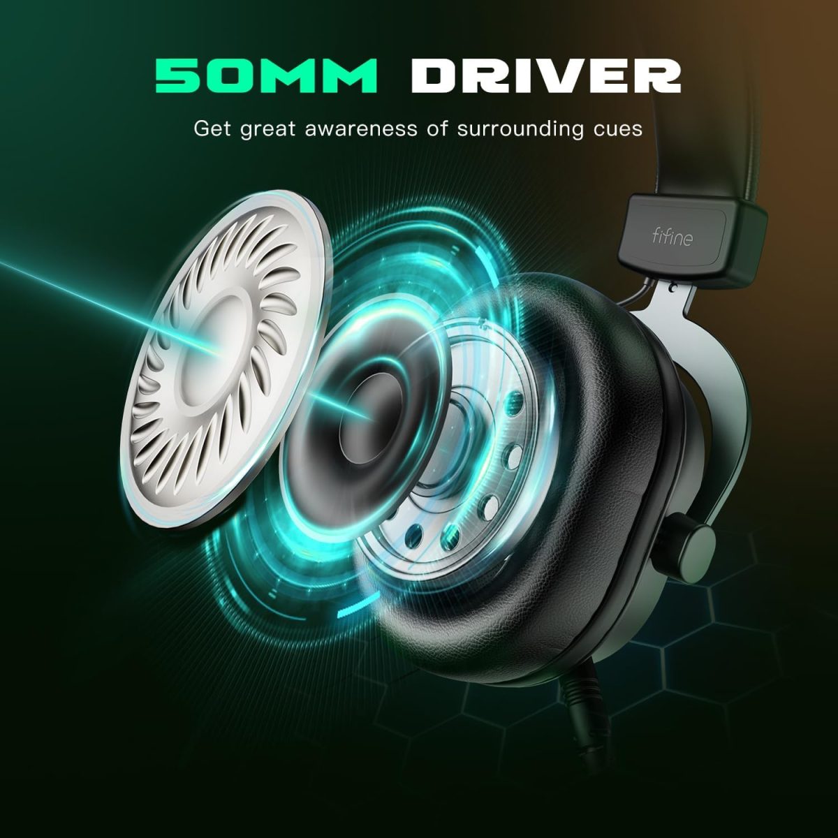 FIFINE H6 AmpliGame USB Gaming Headset - 7.1 Surround Sound with EQ Mode