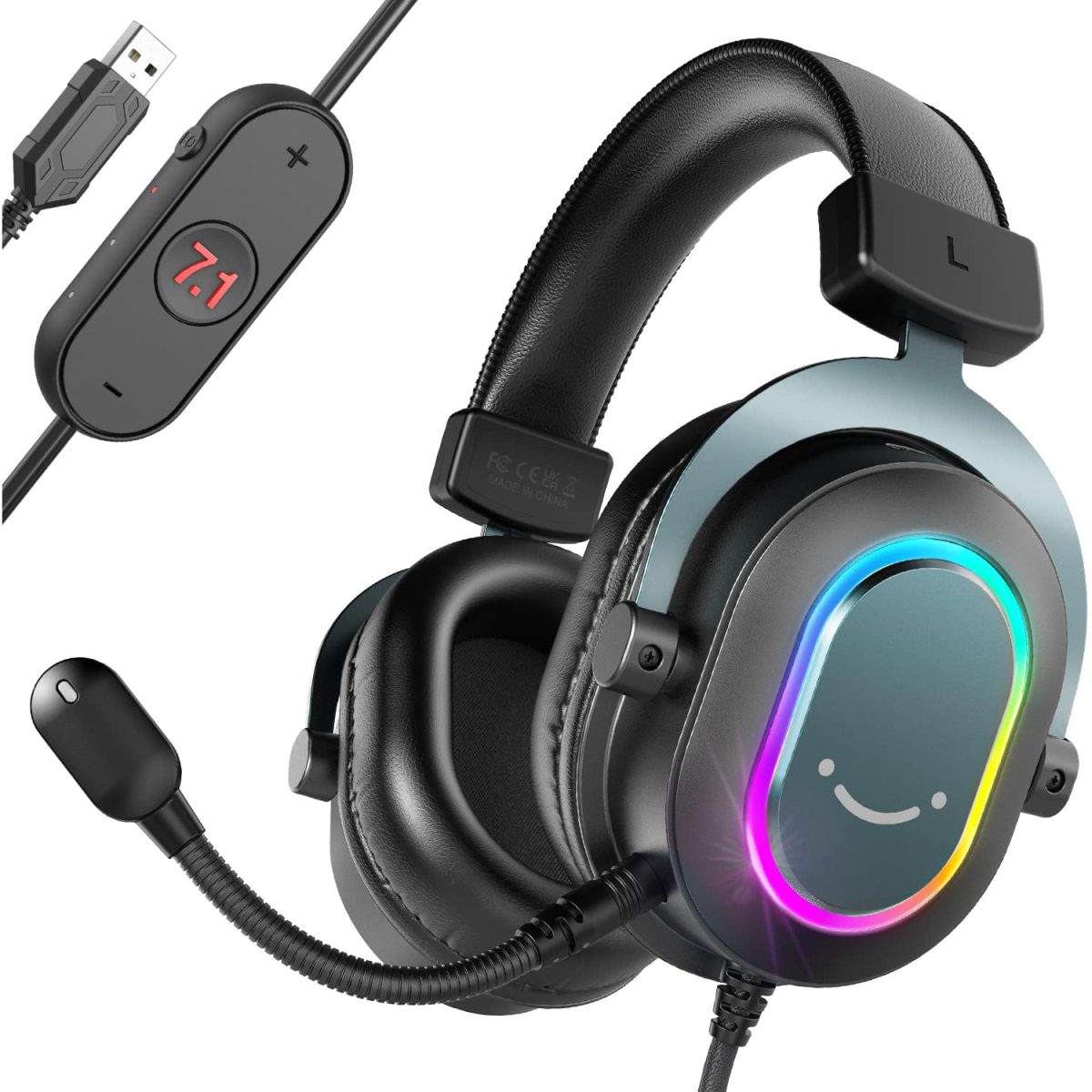 FIFINE H6 AmpliGame USB Gaming Headset - 7.1 Surround Sound with EQ Mode