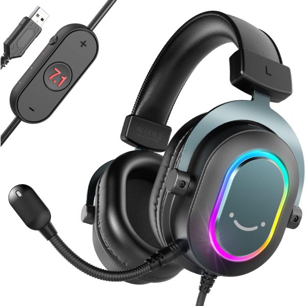 FIFINE H6 AmpliGame USB Gaming Headset - 7.1 Surround Sound with EQ Mode