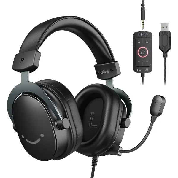 FIFINE H9 AmpliGame USB Gaming Headset - 7.1 Surround Sound
