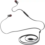 JBL Tune 310C - Wired Hi-Res in-Ear Headphones, Tangle-Free Flat Cable, 3-Button Remote with Microphone (Black)