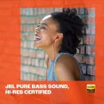 JBL Tune 310C - Wired Hi-Res in-Ear Headphones, Tangle-Free Flat Cable, 3-Button Remote with Microphone (Black)