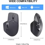Rapoo MT760 Wireless Mouse, Bluetooth 5.0 and 2.4G Up to 4 Devices, 11 Programmable Buttons 4000 DPI