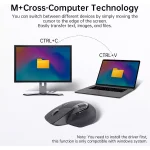 Rapoo MT760 Wireless Mouse, Bluetooth 5.0 and 2.4G Up to 4 Devices, 11 Programmable Buttons 4000 DPI
