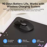Rapoo MT760 Wireless Mouse, Bluetooth 5.0 and 2.4G Up to 4 Devices, 11 Programmable Buttons 4000 DPI