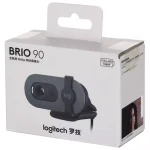 Logitech BRIO 90 Full HD 1080p webcam with auto-light balance, integrated privacy shutter, and built-in mic (Graphite)