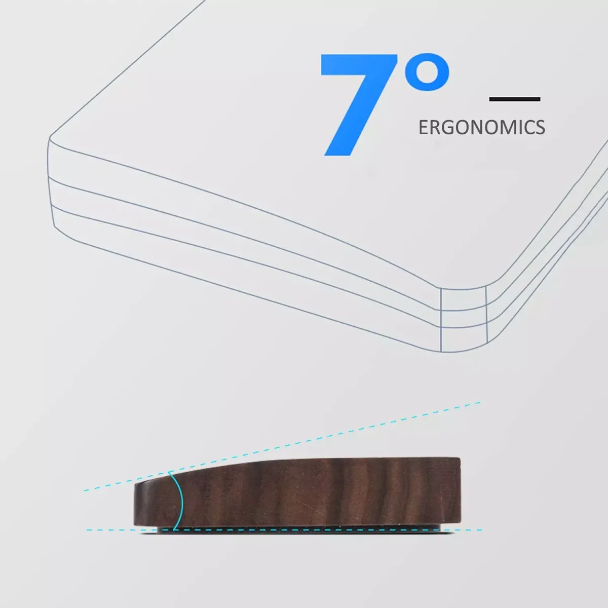 SKYLOONG Walnut Wooden Keyboard Wrist Rest (60%)