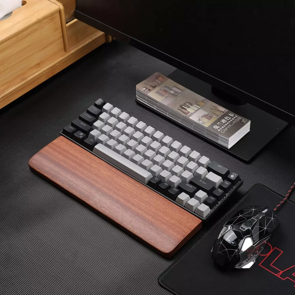 SKYLOONG Walnut Wooden Keyboard Wrist Rest (60%)