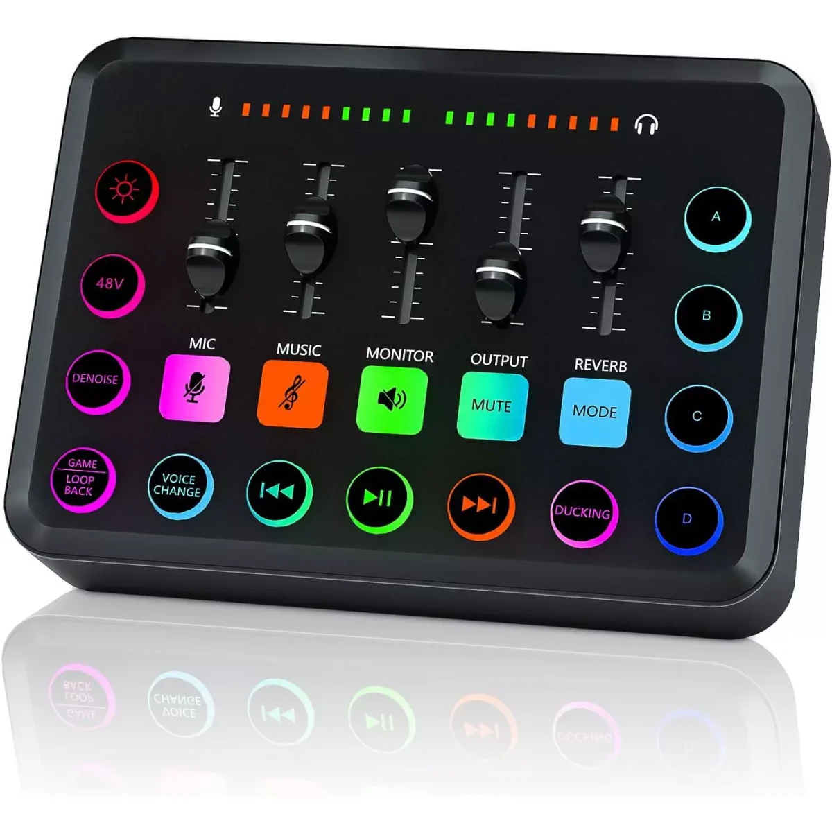 F11 Gaming Audio Mixer Interface, 48V Phantom Power